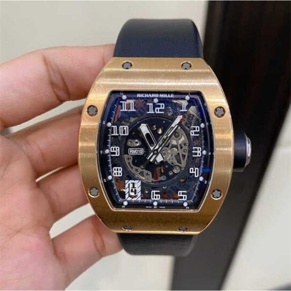 

richarmilles watches designer watches mechanical wrist watch swiss movement rm mens wristwatches womens wrist mens series rm010 18k rose gol, Slivery;black