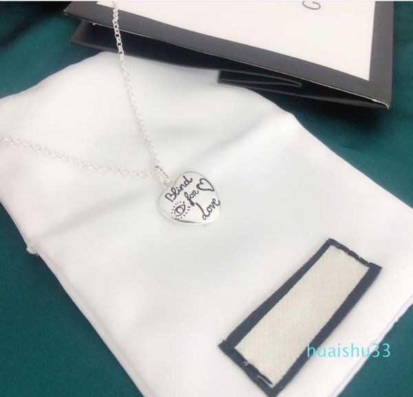 

retro style men lady women brass thick long necklaces with carving decorative pattern g letter ghost specter pen7587814, Silver