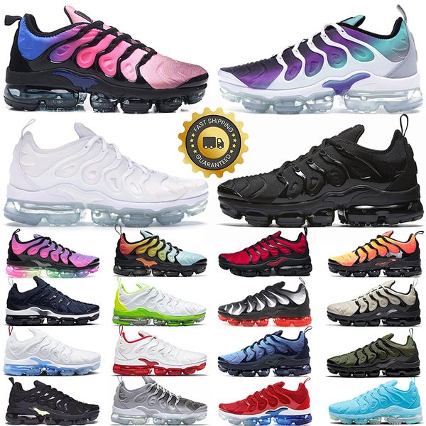 

tn plus tns running shoes for men women triple black white cherry red blue hyper violet grape cool grey mens womens trainers outdoor sports