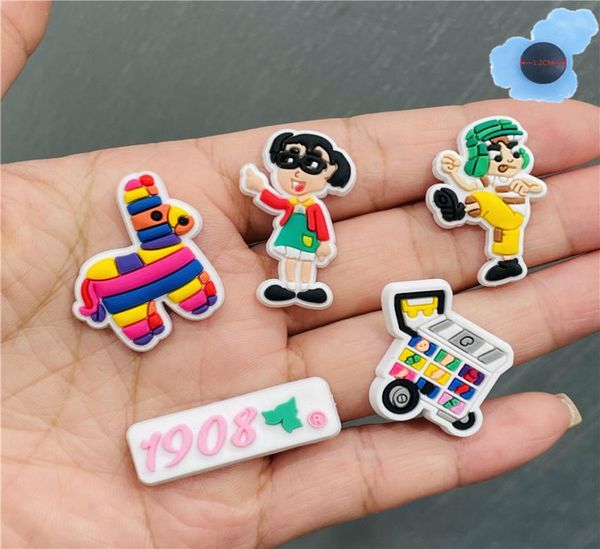 

wholesale 100pcs cartoon boys girls shopping cart sandals pvc shoe charms shoecharm buckles decoration accessories ornaments jibz for shoes, White;pink