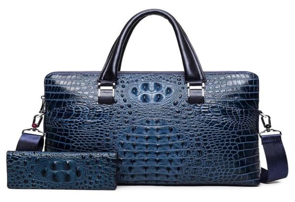 

briefcases 2021 luxury cow genuine leather business men039s briefcase male shoulder bag alligator messenger tote computer handb9871859