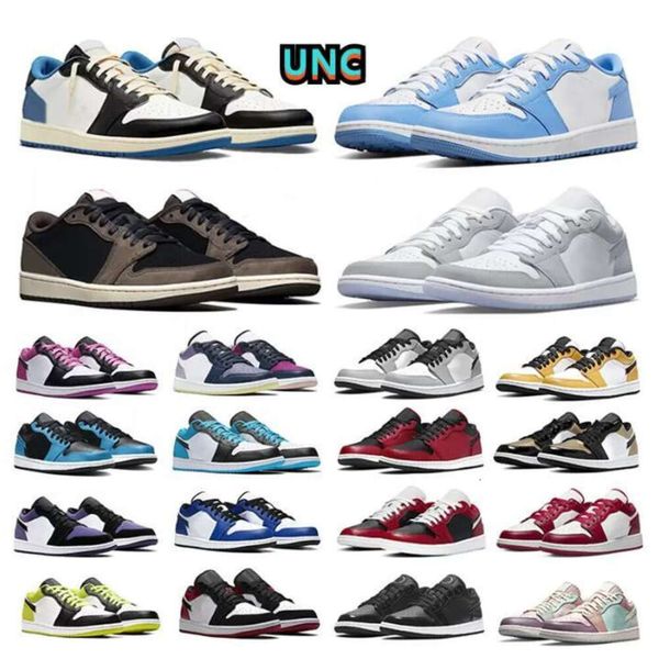

Basketball Shoes 2023 New Jumpman 1 Low Trainers 1s Top OG Fragment Design University Blue UNC Black Shadow Light Smoky Grey Men Women Sneakers Eur 36-46, 30