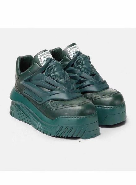

odissea sneakers casual shoes men trainers thick greek soles triple black white multicolor 100 cattle leather size46 132166580