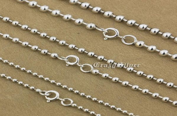 

925 sterling silver ball bead chain biker rocker punk necklace 8k0161215529