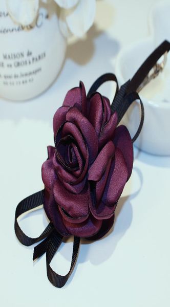 

korea dongdaemun temperament women fourcolor flower hairpin sweet rose texture leaf hairpin korean hair hoop jewelry7443424, Golden;silver