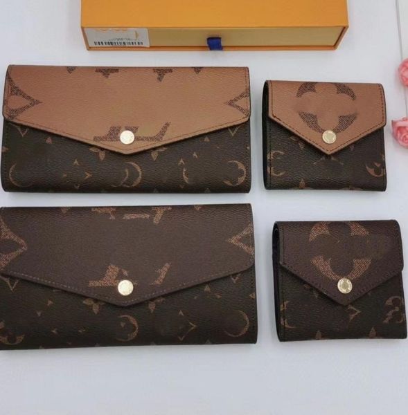 

luxury brand wallet size letter colorblock men039s and women039s wallets designer flip metal buckle female long clutc1823455, Red;black
