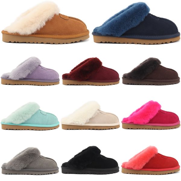 

kids fluff fuzz slide slippers ugglies designer australian toddler children winter snow half slipper australie classic youth boys girls uggl, Black;grey