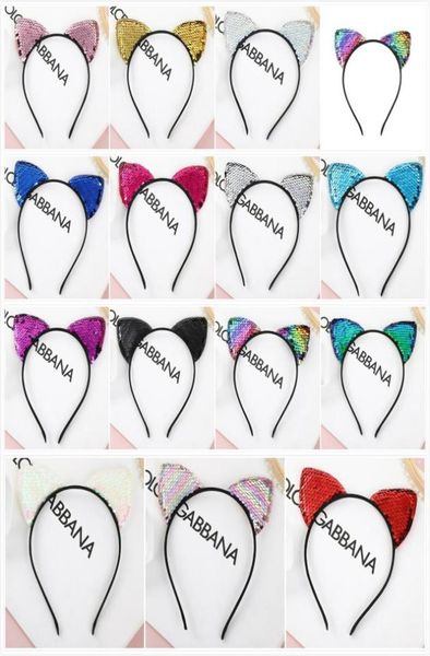 

mermaid sequins headbands hairpin cat ear headband crown hair hoop bow hair sticks children birthday party show props hair accesso4233260, Silver