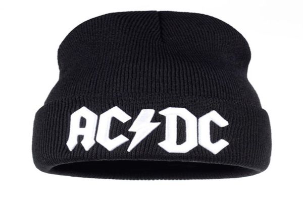 

men women winter warm beanie hat rock ac/dc rock band warm winter soft knitted beanies hat cap for men women5309952, Blue;gray