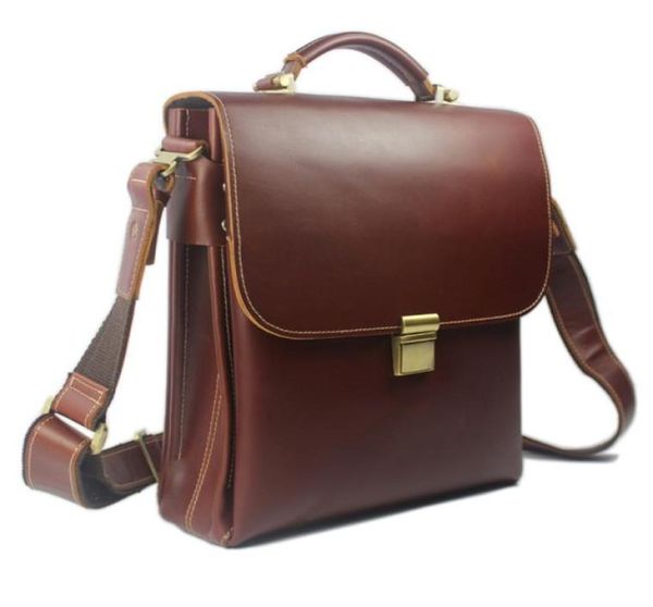

luxury men portfolio leather briefcase handbag business bag attache case male genuine leather crossbody messenger bags m0029258826
