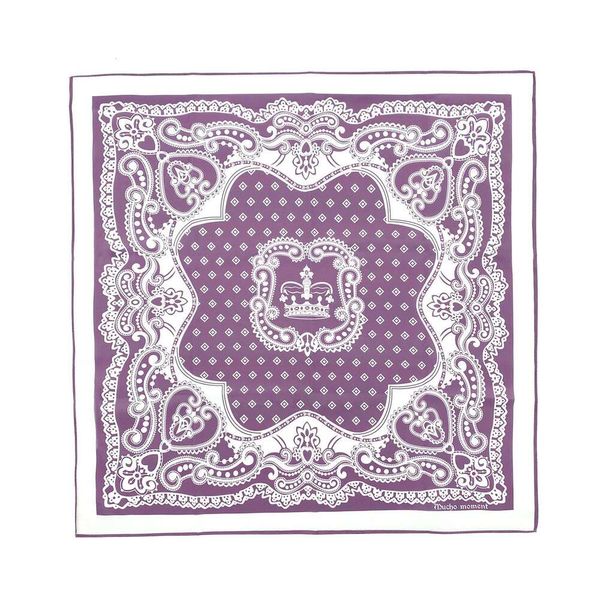 

small square scarf artistic crown all matching professional decorative, Blue;gray