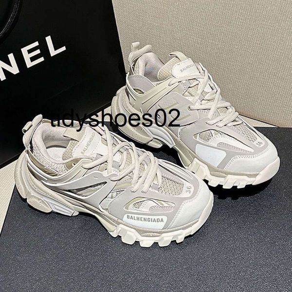 

balenciga dad's shoe trend 2023 new three generation versatile elevated casual breathable autumn sports shoes, Black