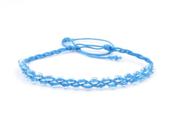 

10 colors cords strands handmade rope braid hemp women acrylic beads friendship bracelet sister whole251b7421752, Golden;silver