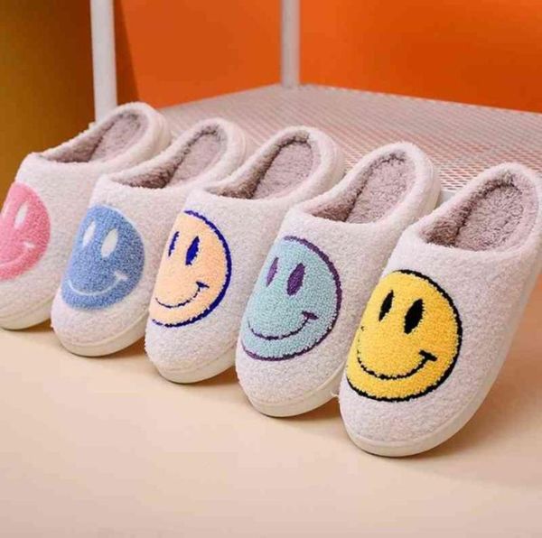 

face slippers winter women fluffy slippers plush warm softsoled cotton shoes indoor home nonslip bedroom flat shoes 211224155807, Black