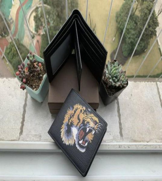 

mens designers animal short wallet leather black snake tiger bee wallets women long style purse luxurys wallet card holders with g6324766, Red;black