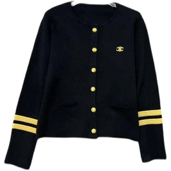

2023 high-quality spring and autumn new double-head zipper striped soft waxy knitted cardigan for outerwear slim fit lazy lazy women's, White;black