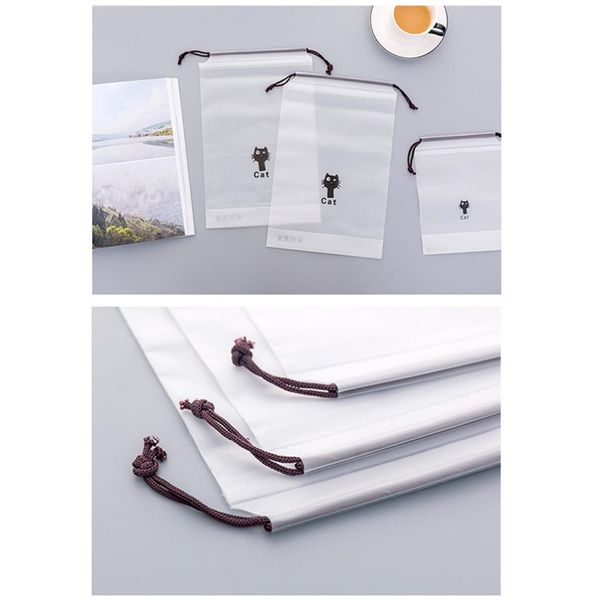 

translucent matte drawstring bag plastic waterproof towel cleansing towel bag travel bath organizer storage pouch toiletry wash be1027839