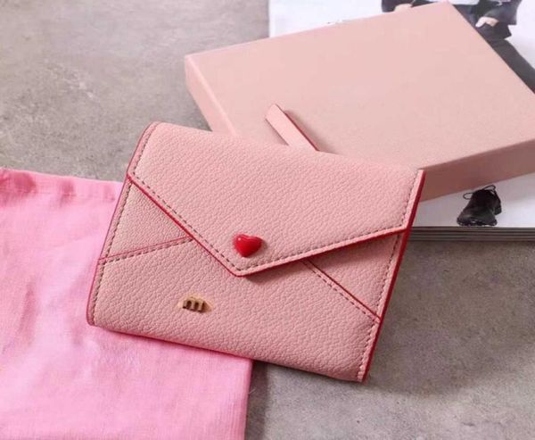 

luxury designer wallet card pack handbag purse women039s threefold wallets short card bag envelope zero purse leather large ca5297458, Red;black