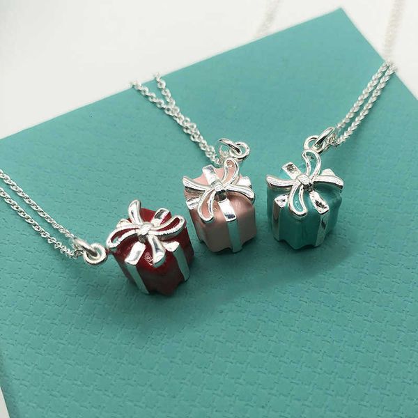 

fashion designer tiff necklace t family s925 sterling silver minority women's gift necklace light luxury simple design sense enamel pen