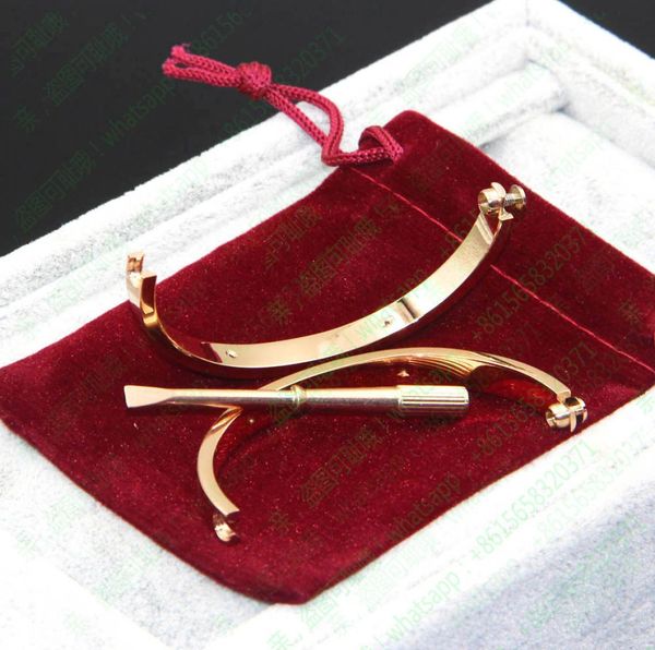 

bracelets titanium steel oval couple jewelry horizontal screw bangles bracelets women men femme bijoux pulseira screwdriver1233881, Black