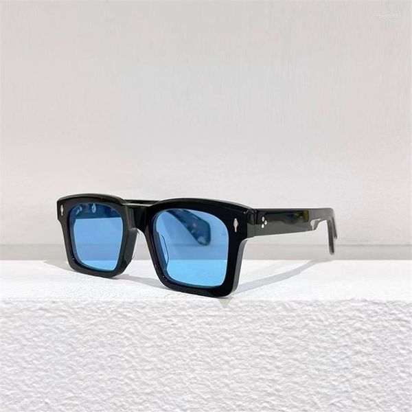 

sunglass jacques retro vintage rectangular polygon acetate frame kainei men marie women mage optical color lens240p, White;black