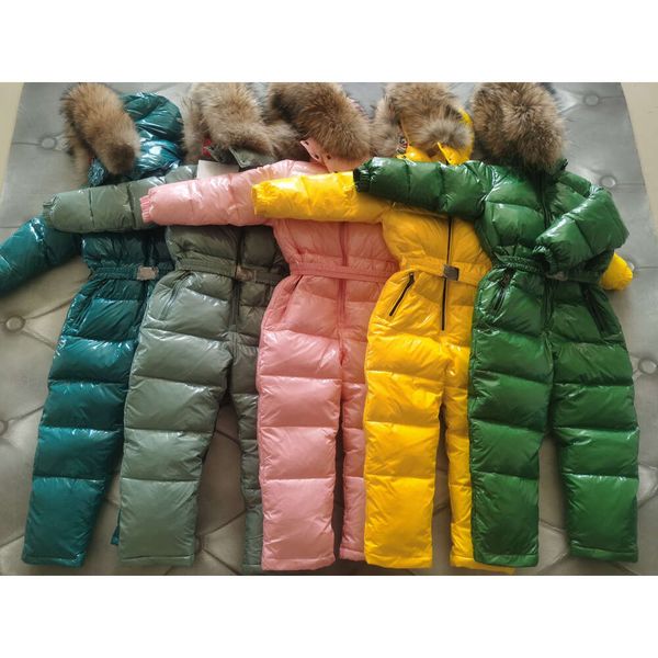 

baby bodysuit down jacket puffer jacket for boys and girls newborn warm jacket natural fur collar white duck down filling outwear down coat, Blue;gray