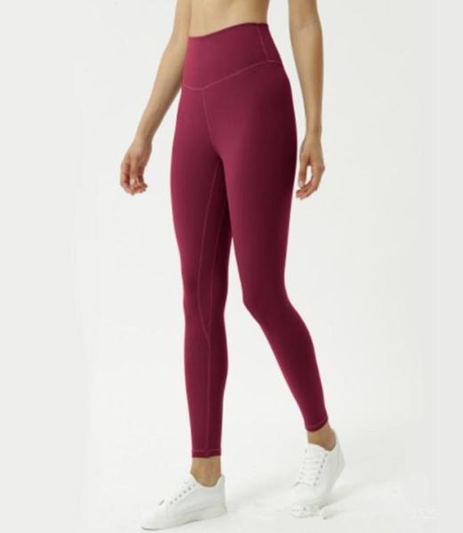 

lycra fabric solid color women yoga pants high waist sports gym wear leggings elastic fitness lady outdoor sports trousers7195489