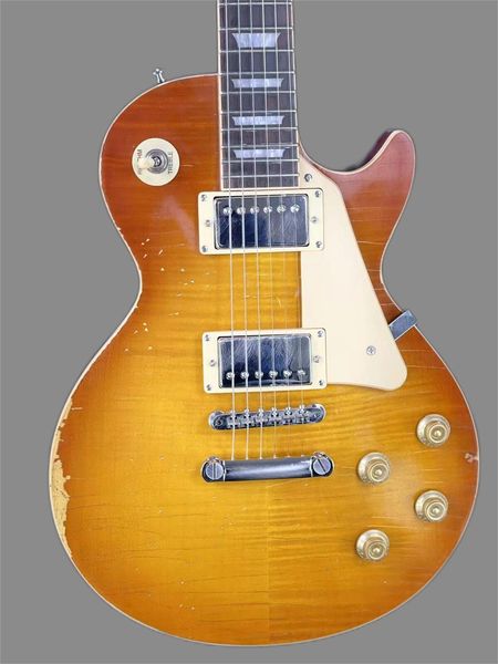 

hand aged electric guitars, custom factory, peter green, 58