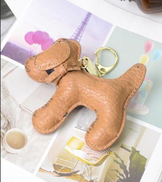 

fashion bear designer key buckle bag car keychain handmade leather animals keychains man woman purse bag pendant accessories 16 st3341884, Silver