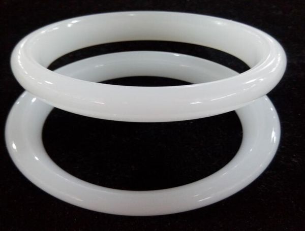 

5660mm new a pair white jade jewelry bangle bracelet n2017091270, Black