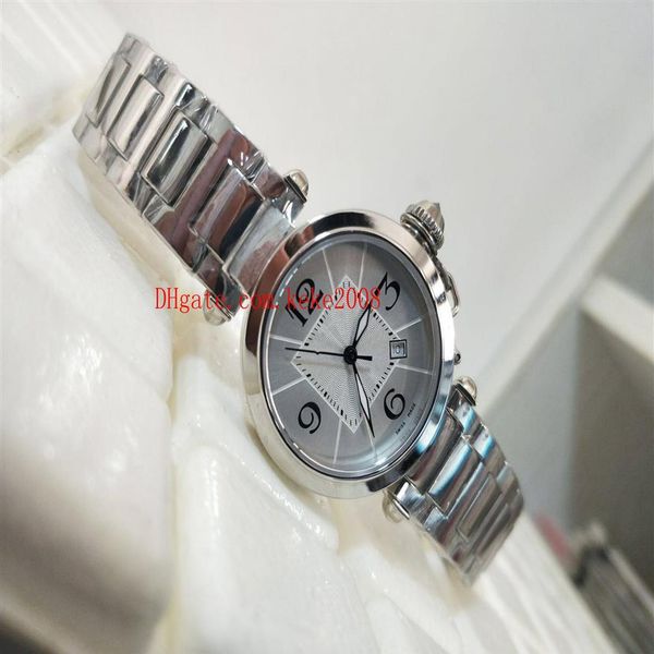 

luxury wristwatches w31074m7 w3140002 stainless steel 35mm white dial vk quartz chronograph working mens watch228f, Slivery;brown