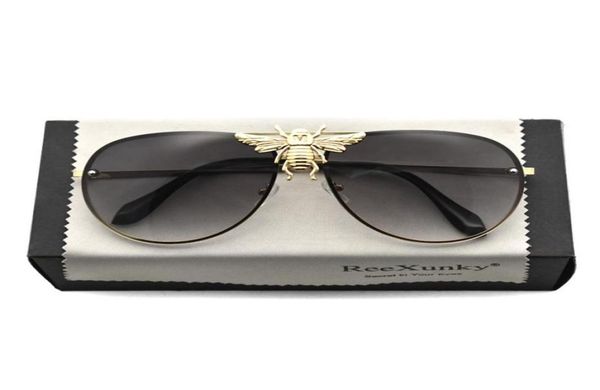 

sunglasses vintage brand designer aviation bee men fashion metal frame pilot sun glasses for womens retro shades oculos uv4004972511, White;black