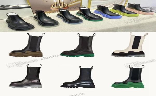 

fashion women boots tire botega storm tires up chunky designer high boot real leather shoes crystal outdoor rubber martin 8453446, Black