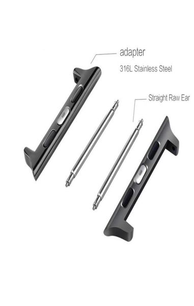 

1 pair adapter for apple watch 40mm 44mm band connector replacement band 11 perfect for series 4 5 adapter diy strap 2 pcs7234033, Bronze;slivery