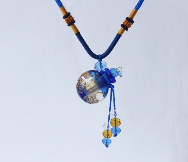 

new diffuser perfume glass essential necklace refillable coloured oil bottle pendant noctilucent necklace gourd 6 colors ne5828465760, Silver