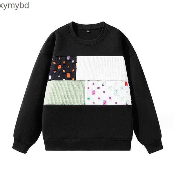 

men's sweatshirts 2023 autumn new contrast color splicing men's and women's couple sweater loose relaxed long sleeve men&#039, Black
