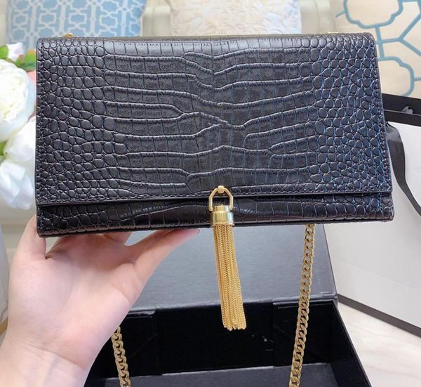 

kate wallets tassel chain cross body bags 2022 luxurys designers ss lady fashion plain alligator shoulder casual crocodile bag wom5375207, Red;black