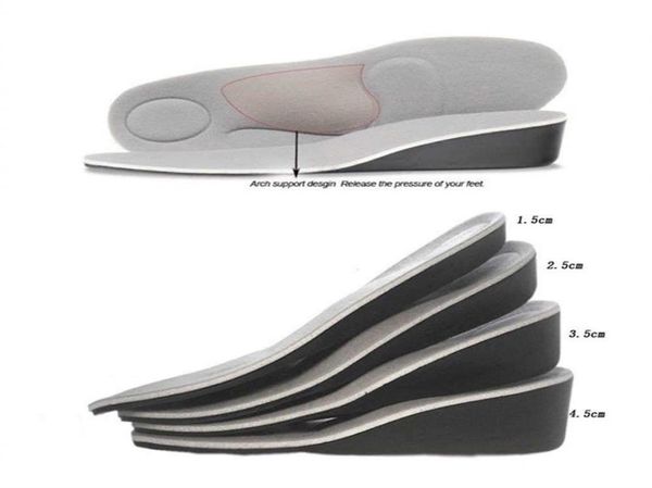 

1212 breathable pu height increase insole invisible increased heel lifting inserts shoe lifts shoe pads elevator insoles for men w1341302, White;pink