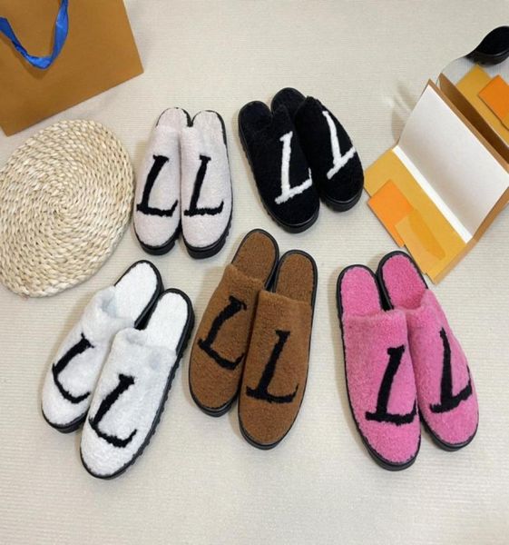 

women fur slippers paseo flat shearling women slides warm sandals winter comfort slide wool slipper pool sandal comfortable woman 6578837, Black
