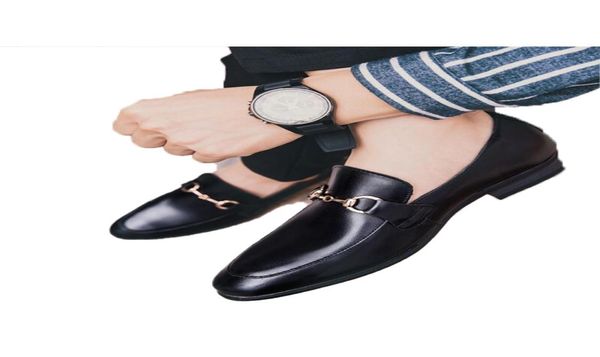 

men039s shoes brand genuine leather casual driving oxfords flats shoes mens loafers moccasins italian shoes for men2550854, Black