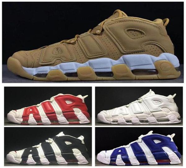 

more uptempos suptempos men basketball shoes prm premium wheat gold s metallic tricolours 3m pippen sneakers 36473607909