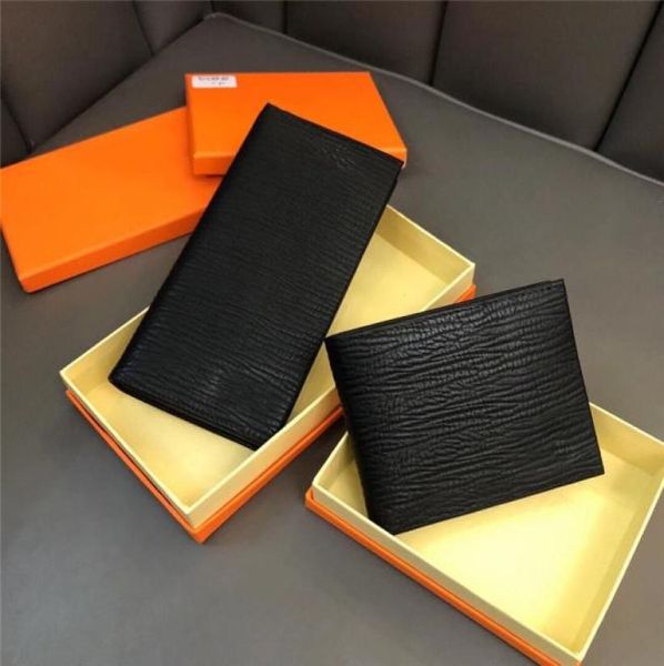 

mens leather wallet long and short styles designer bag black concise color casual foldable wallets card holder bankno3224082, Red;black