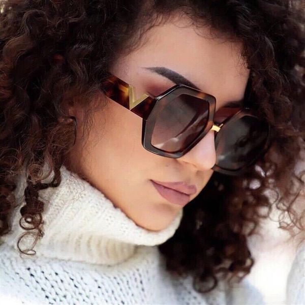 

with box fashion luxury designer oversized square leopard women sunglasses clear lenses solid frame beach vocation driving303s, White;black