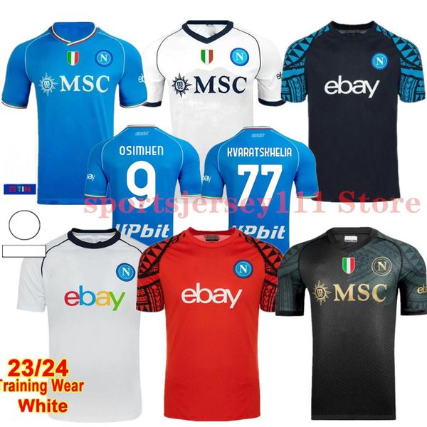 

2023 2024 napoli soccer jerseys maglie da calcio naples 23 24 zielinski kvaratskhelia osimhen campioni football shirts napolis valentines da, Black;yellow