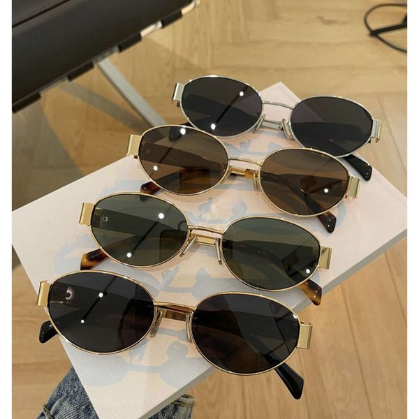

2023 oval new triumphal arch fashion sunglasses women sunglasses cross, White;black