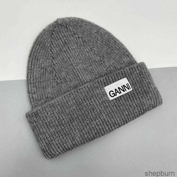 

womens mens berets gannis three fold male female couples fashion brand knitted hat thickened warm beanie wintertykwuxjay66, Blue;gray
