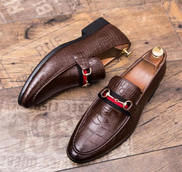 

new fashion designer men odile print casual flats shoes oxford british gentleman wedding dress homecoming prom loafers a1982586205, Black