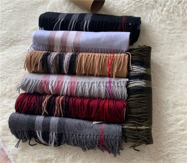 

grade 100 cashmere scarf soft comfortable cashmere scarf autumn winter casual scarf for men and women 18030cm7823080, Blue;gray