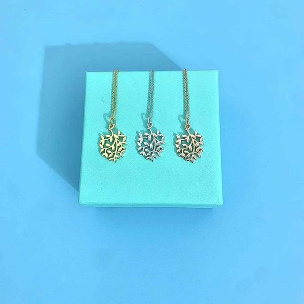 

fashion designer tiff necklace t home s925 sterling silver olive leaf necklace simple temperament light luxury indifference women's apr