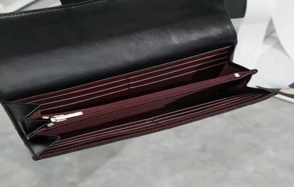 

fashion selling classic womens flip wallets sheepskin luxurys designer bag gold and silver buckle coin purse card hold5323402, Red;black